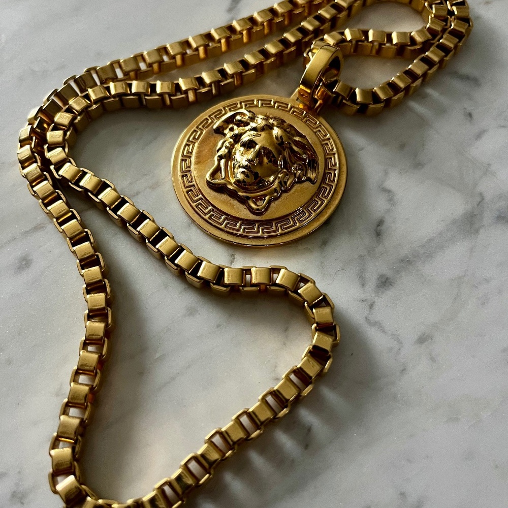 Versace Medusa Greece Large Pendant Necklace